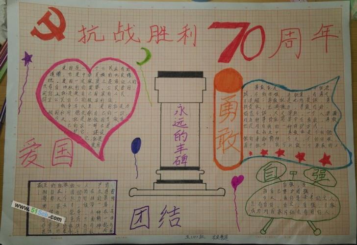 纪念抗日战争胜利70年手抄报 抗日战争手抄报