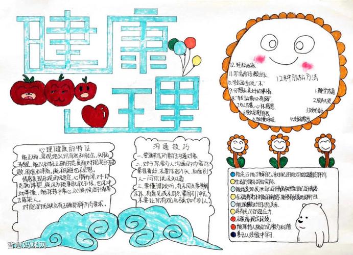 关于心理健康的初中手抄报 心理健康的手抄报