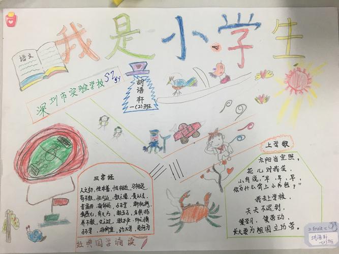 以我是一名小学生的手抄报 小学生的手抄报