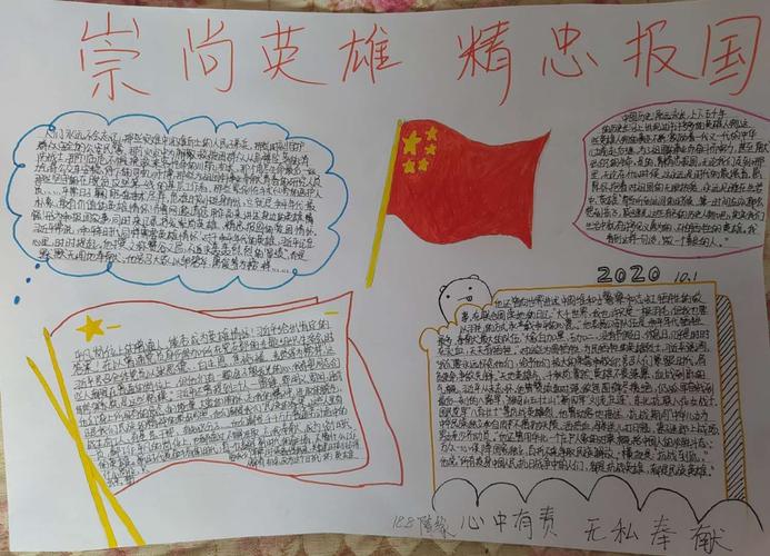 精忠报国爱国小学生手抄报 小学生爱国手抄报