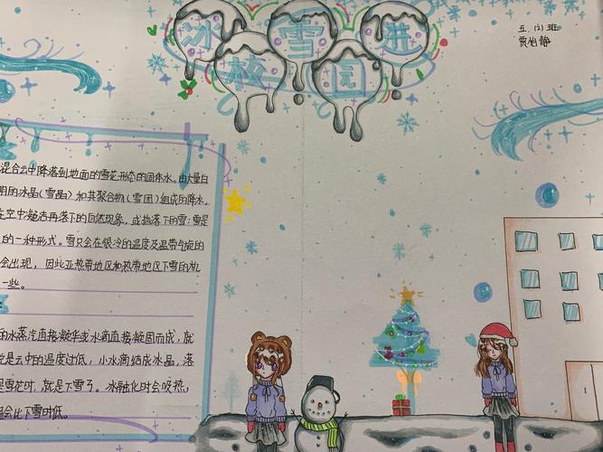 冰雪运动季校园的手抄报 小学生冰雪手抄报