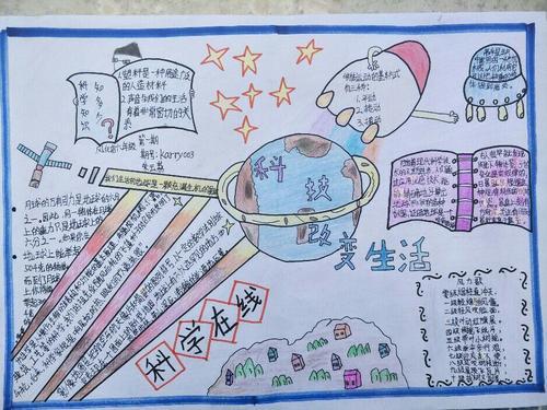 小学科幻A4手抄报 小学科技手抄报