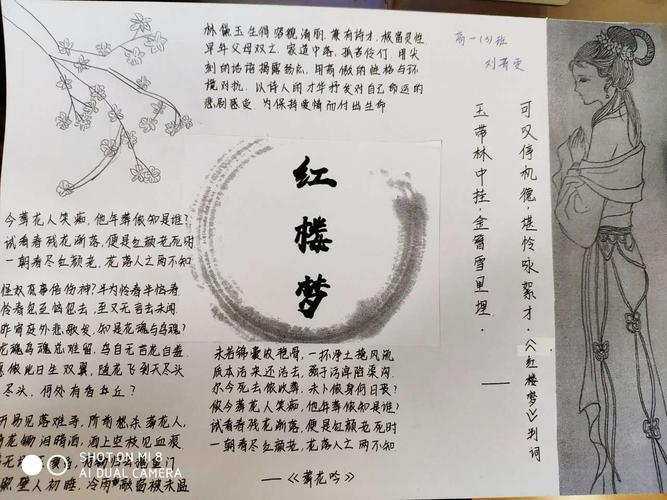 《红楼梦》为主题的手抄报 爱为主题的手抄报