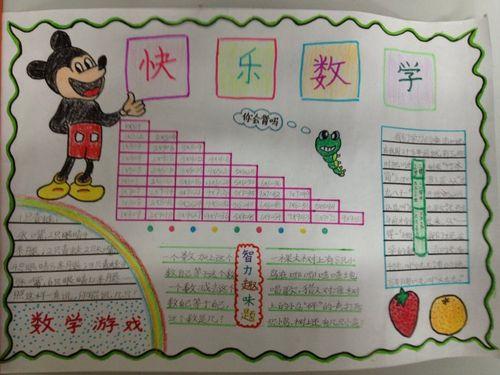 不用写字来超级简单的数学手抄报 简单的数学手抄报