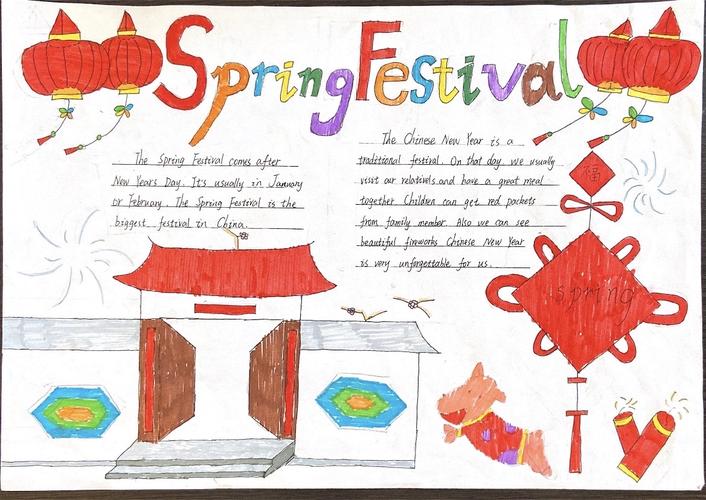 spring festival手抄报英文 springfestival手抄报英文6年级 