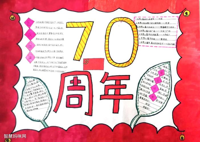 庆祝新中国成立70周年一等奖手抄报 70周年手抄报