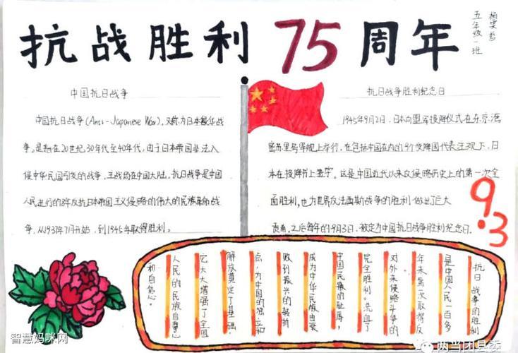 纪念抗战胜利70周年手抄报 70周年手抄报