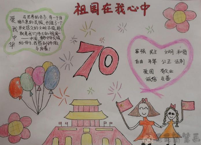 中国70周年国庆节手抄报 70周年手抄报