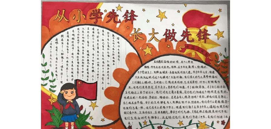 从小学先锋长大学先锋的手抄报 少年先锋队手抄报