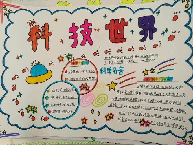 小学科幻A4手抄报 小学科技手抄报