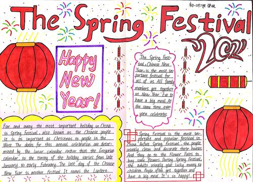 spring festival手抄报英文 springfestival手抄报英文6年级 