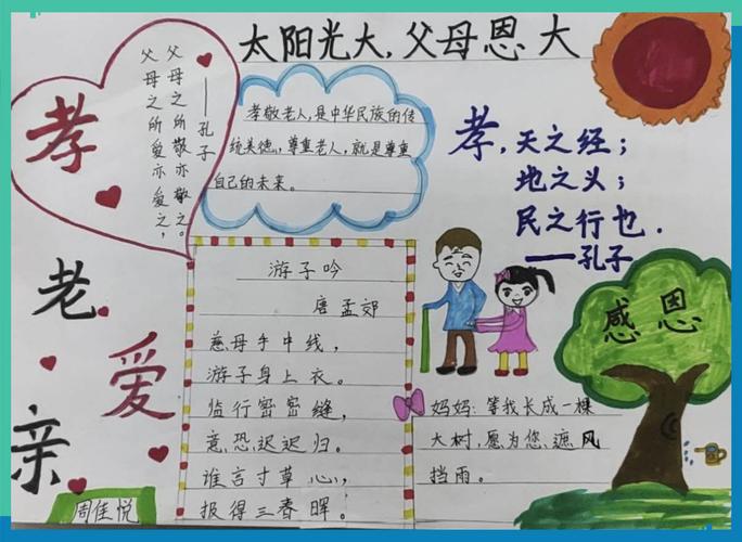 尊老敬老的手抄报 尊老爱幼手抄报