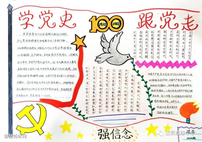 喜迎党的20大手抄报一等奖 献给党的手抄报一等奖 