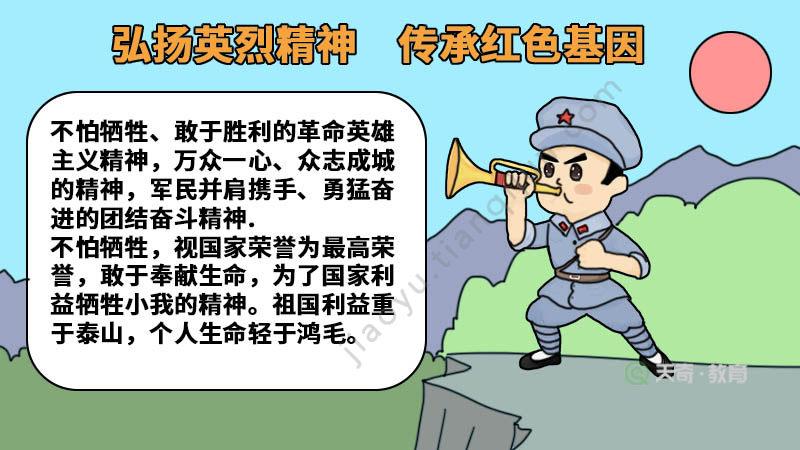 传承基因红色教育手抄报 红色教育手抄报