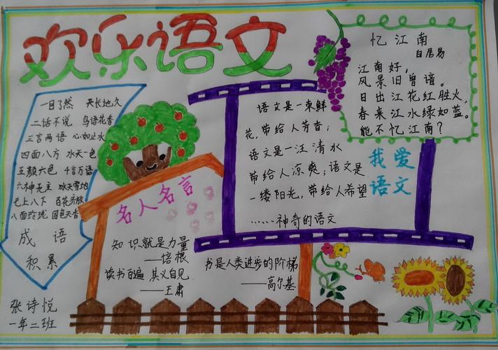 小学语文主题的手抄报 小学语文手抄报