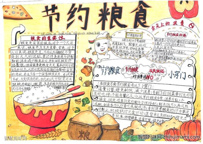 节约粮食创意画一等奖手抄报 节约粮食手抄报