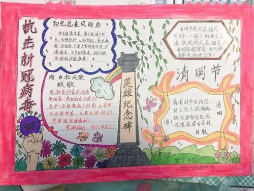 清明节祭拜英雄手抄报 清明节手抄报