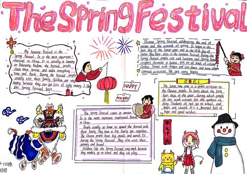 SpringFestival英文手抄报 英文手抄报