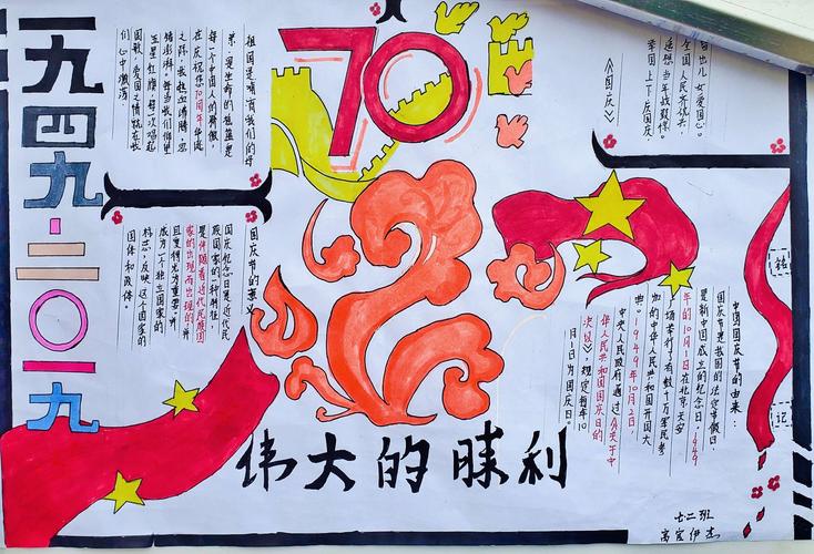 新中国70周年的手抄报 70周年手抄报