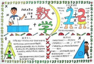 数学板报设计图案大全数学手抄报 数学手抄报