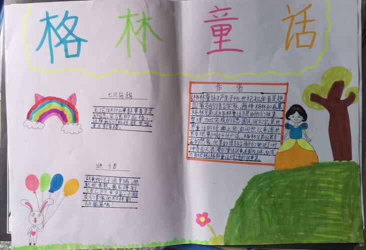 小学生四年级关于童话的手抄报 四年级童话手抄报