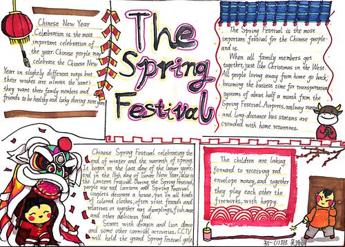 SpringFestival英文手抄报 英文手抄报