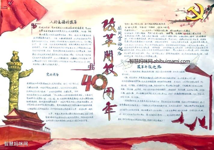 改革开放40年A4手抄报 手抄报简单又漂亮