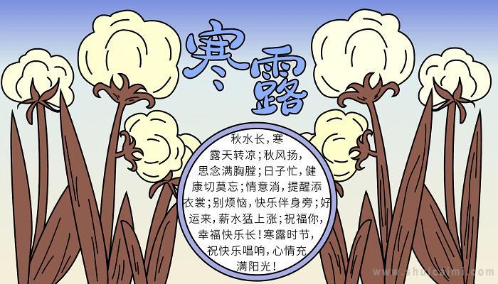 和寒露有关的手抄报 手抄报简单又漂亮