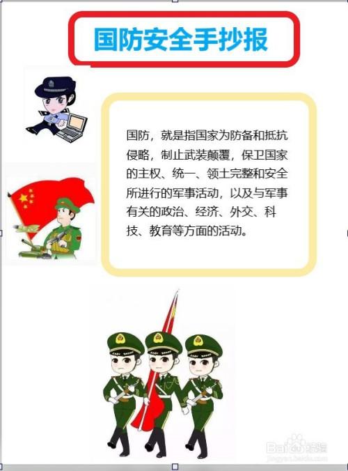 国防安全专题教育手抄报 防安全手抄报