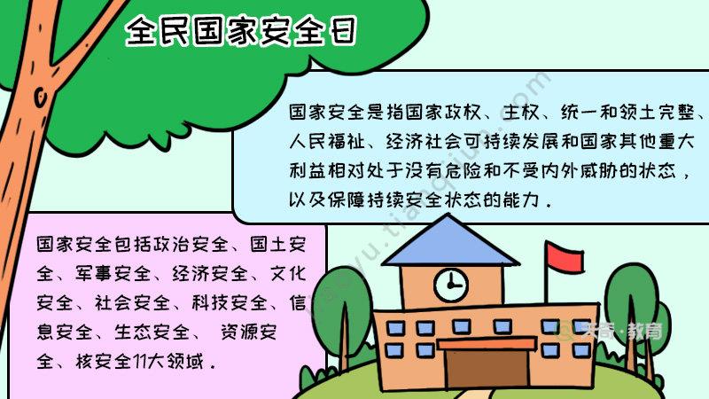 中国安全日主题手抄报 全国安全日手抄报