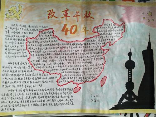 我与改革开放40年手抄报 手抄报图片大全集