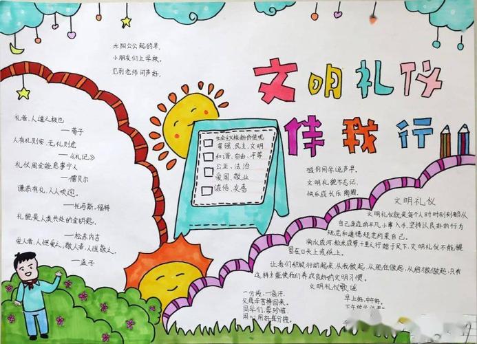 小学生文化文明手抄报 小学生文明手抄报