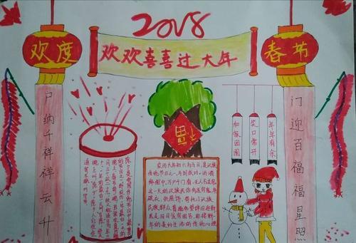 我和家人欢欢喜喜过大年手抄报 手抄报图片大全集