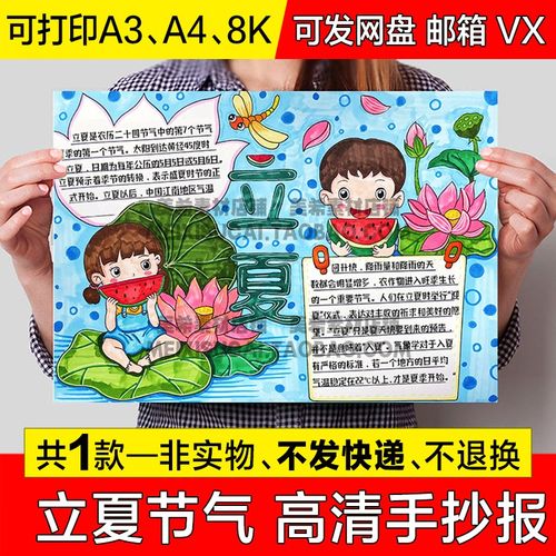 关于立夏的立夏节气手抄报 24节气手抄报