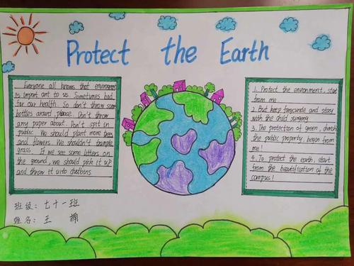 保护环境全英文版手抄报 保护环境手抄报