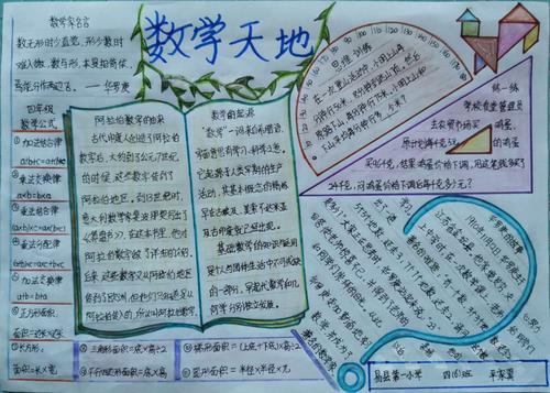 四年级数学简单画手抄报 四年级数学手抄报