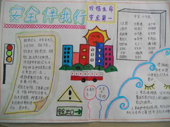 小学小学生安全教育手抄报 小学生安全手抄报