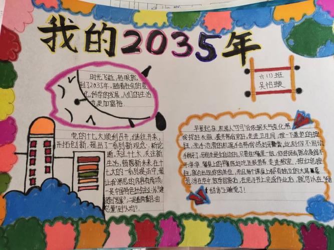 《2035年的我》手抄报 5年级手抄报