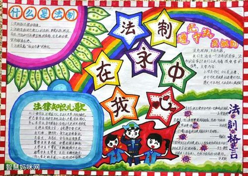 小学法治宣传的手抄报 小学法制手抄报