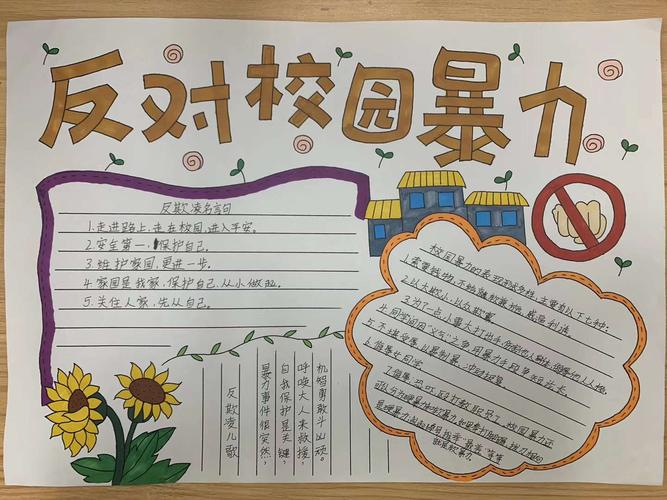 远离校园霸凌手抄报 校园欺凌手抄报