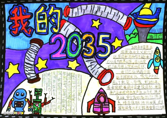 畅想2035绘画家乡手抄报 2023手抄报