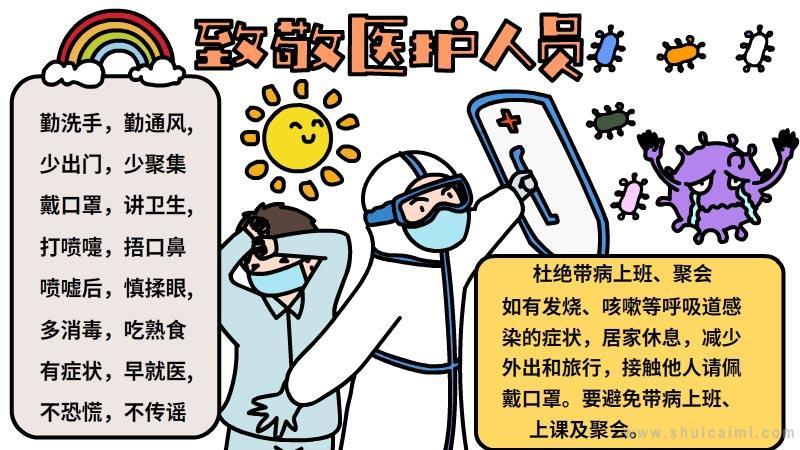 雷神山医护人员手抄报 手抄报图片大全