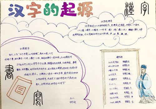 简单汉字汉字的手抄报 汉字的手抄报