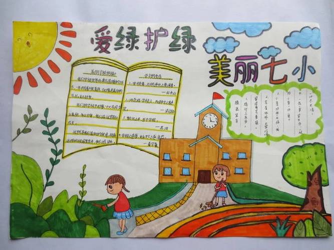 爱绿护绿小学生手抄报 爱绿护绿手抄报