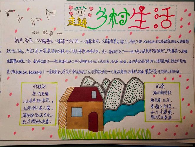 中小学生走进乡村生活手抄报 中小学生手抄报