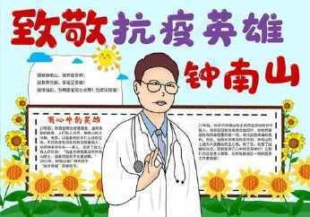 哀悼疫期死难人员抗疫英雄手抄报 英雄手抄报