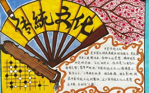 继承传统文化弘扬传统精神的手抄报 传统文化手抄报图片（3张）