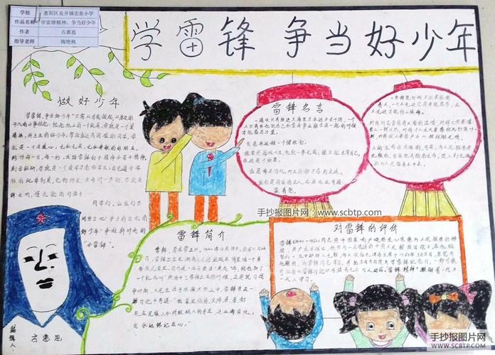 关于争做雷锋式好少年的手抄报 学做雷锋手抄报