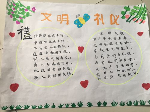 文明伴你我行手抄报 文明伴我行手抄报