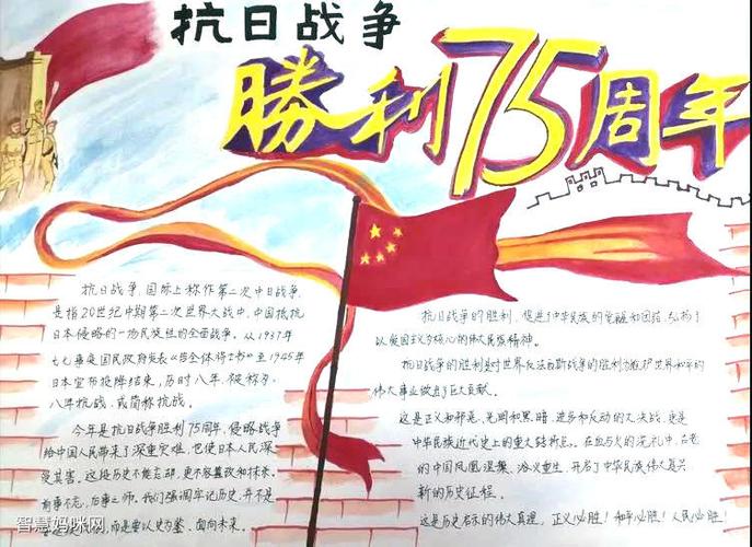 关于纪念抗战75周年手抄报 抗战胜利手抄报